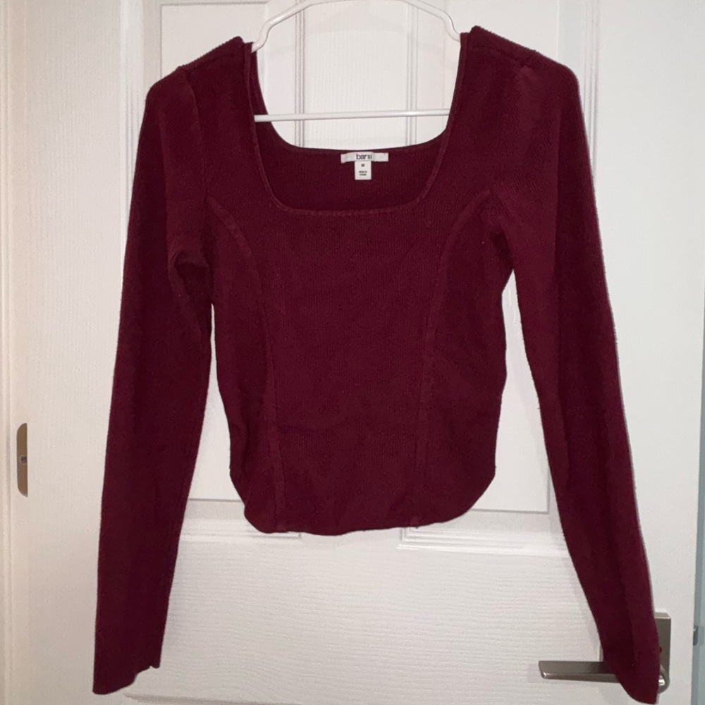 Burgundy Long Sleeve Top